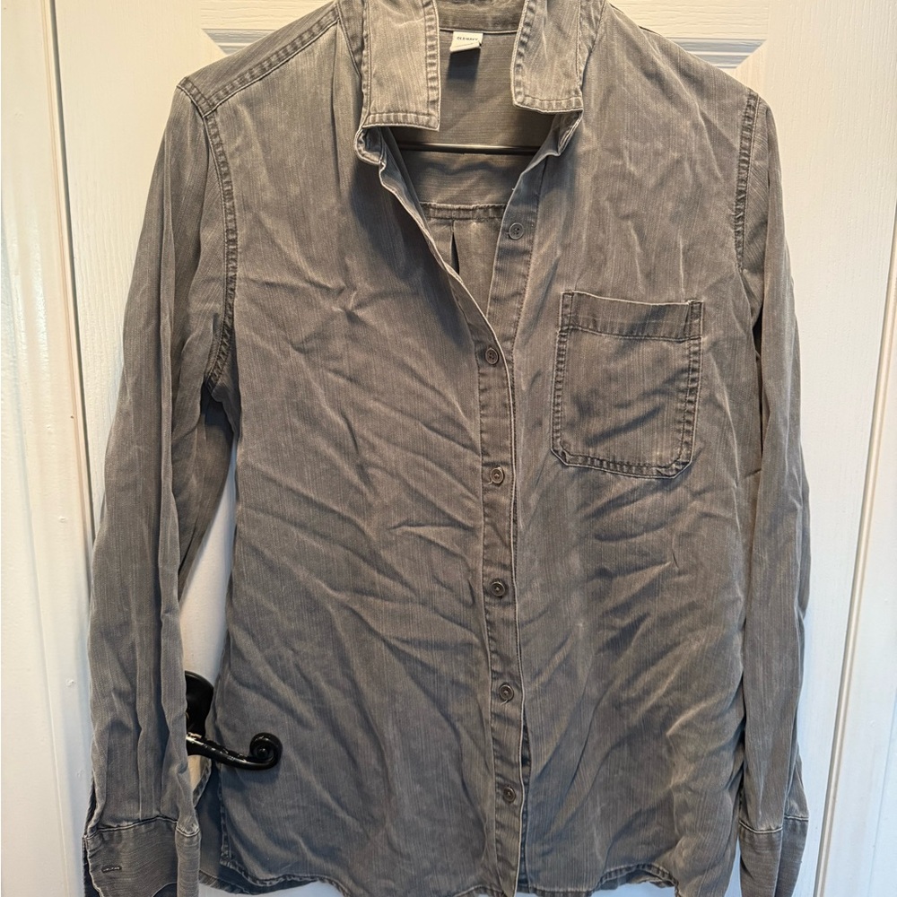 Gray Button-Up Shirt